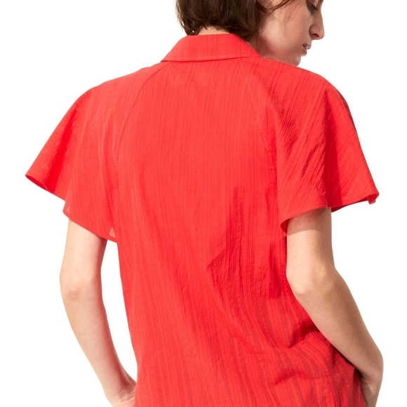 Mara Hoffman Phebe Top New With Tags Red Cotton - Picture 3 of 5